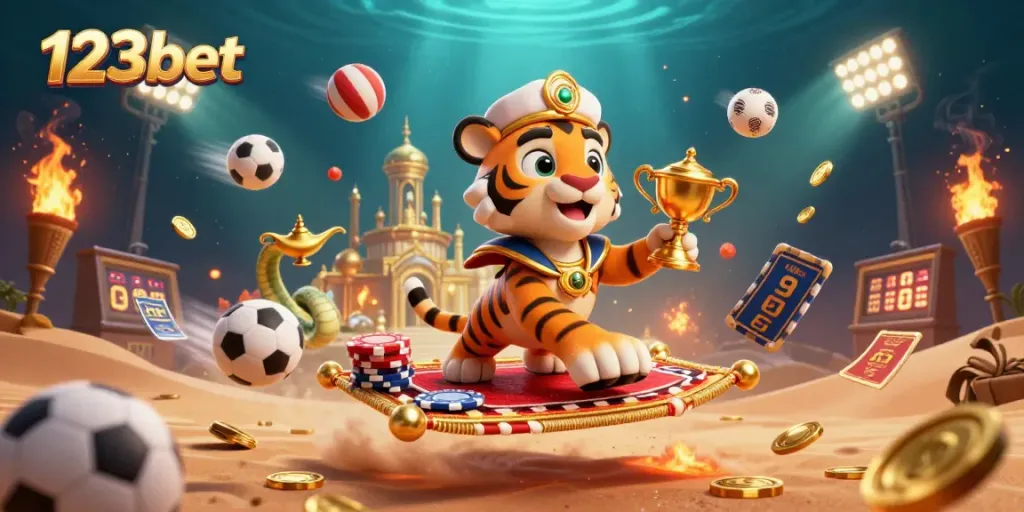 Experience thrilling moments in 123bet's world of sports betting with vibrant visuals.