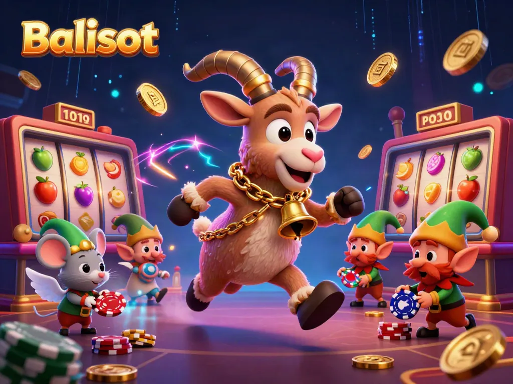 Balislot presents an exciting scene with Krampus overseeing a busy holiday-horror casino filled with lively action.