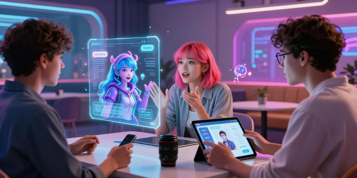 Interactive NSFW AI chat experience showcasing users engaging with diverse characters and customization options.