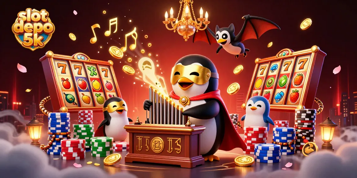 Experience exciting gameplay at slot depo 5k with vibrant visuals and dynamic characters in a rich casino setting.