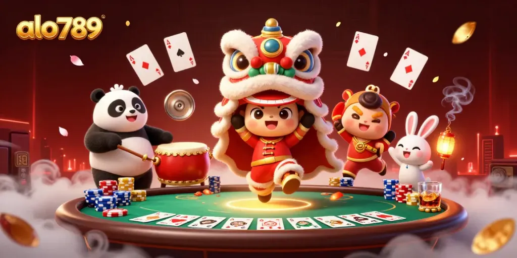 Experience thrilling gameplay with alo789's vibrant lion dance and rich poker elements.