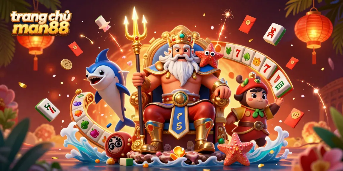 Engage with the vibrant world of trang chủ man88 showcasing plush slot machines and a lively underwater casino atmosphere.